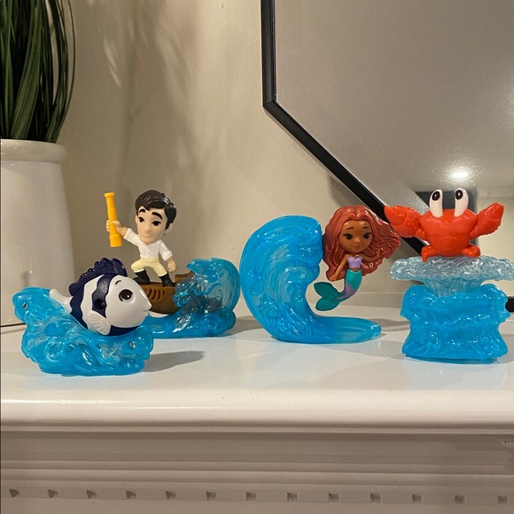 Disney Other - 4 Disney The Little Mermaid McDonald’s Happy Meal Kids Toys ariel toy boys girls